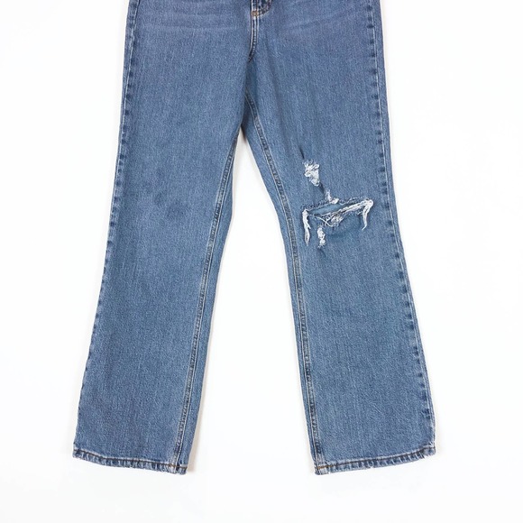 BDG Straight Kick High Rise Distressed Jeans Women's Size 28 - Picture 4 of 9